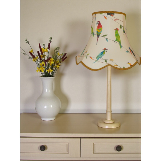 Parrots and Toucan Gold Modern Fabric Lampshades