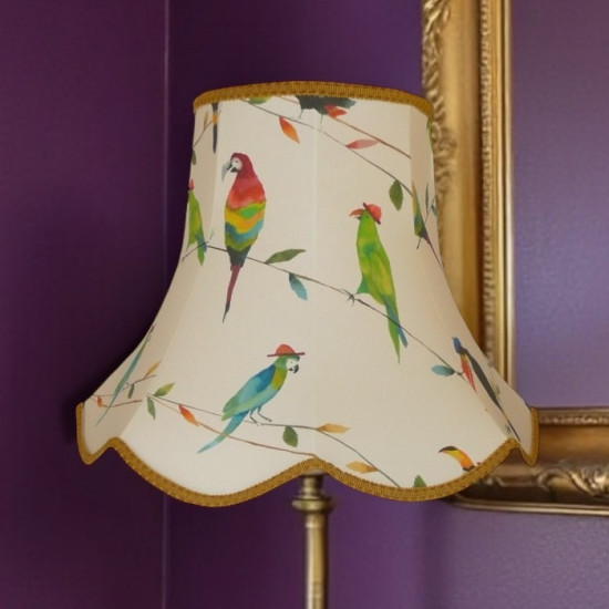 Parrots and Toucan Gold Modern Fabric Lampshades Parrots and Toucan Gold Modern Fabric Lampshades