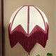 Ivory and Wine Art Deco Fabric Lampshade