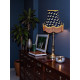 Worker Bee Navy Blue and Gold Fabric Lampshades