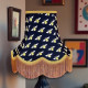 Worker Bee Navy Blue and Gold Fabric Lampshades