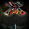 Vibrant Velvet Black Botanical Victorian Crown Lampshade
