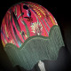 Vibrant Velvet Cerise Pink and Green Botanical Parachute Lampshade Vibrant Velvet Cerise Pink and Green Botanical Parachute Lampshade