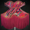 Vibrant Cerise Pink and Red Wine Botanical Victorian Crown Lampshade