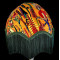 Vibrant Velvet Ochre and Green Botanical Parachute Dome Lampshade