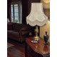 Cream Brocade Fabric Scalloped Bottom Lampshades