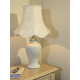 Cream Brocade Modern Fabric Scalloped Lampshade