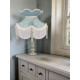 Duck Egg Brocade and Cream Fabric Victorian Crown Top Lampshades
