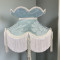 Duck Egg Brocade and Cream Fabric Victorian Crown Top Lampshades