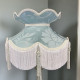 Duck Egg Brocade and Cream Fabric Victorian Crown Top Lampshades