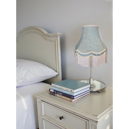 Duck Egg Brocade and Cream Gallery Lampshade