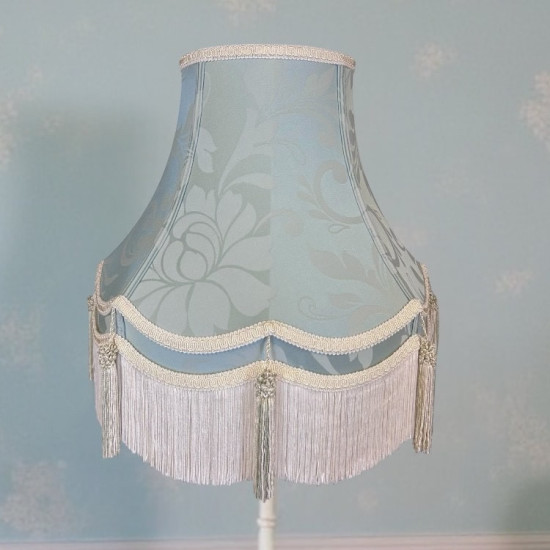 Duck Egg Brocade and Cream Gallery Lampshade