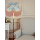 Duck Egg Brocade Cream and Gold Fabric Victorian Crown Top Lampshades