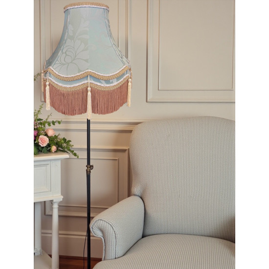 Duck Egg Brocade Cream and Gold Gallery Lampshade