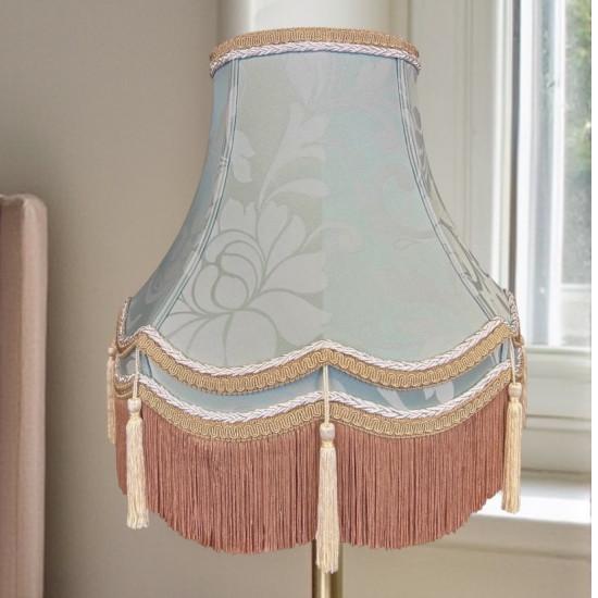 Duck Egg Brocade Cream and Gold Gallery Lampshade