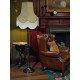 Duck Egg Brocade Fabric Scalloped Bottom Lampshades