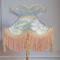 Duck Egg Brocade and Gold Fabric Victorian Crown Top Lampshades