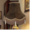 Harlequin Cocoa Brown Brocade Fabric Scalloped Bottom Lampshades