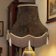 Harlequin Cocoa Brown Brocade Fabric Scalloped Bottom Lampshades