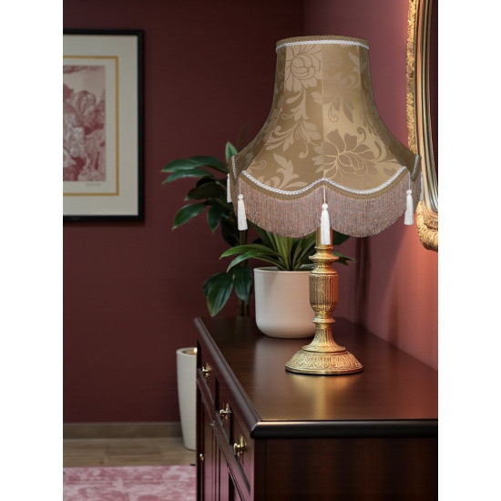 Harlequin Gold Brocade Fabric Scalloped Bottom Lampshades
