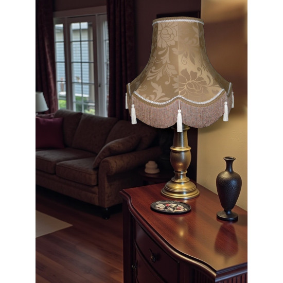 Harlequin Gold Brocade Fabric Scalloped Bottom Lampshades