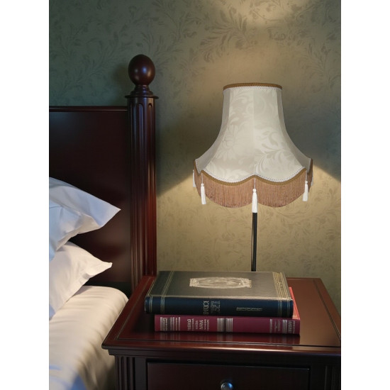 Harlequin Cream Brocade Fabric Scalloped Bottom Lampshades
