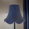 Navy Blue Brocade Modern Fabric Scallop Lampshades