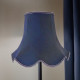 Navy Blue Brocade Modern Fabric Scallop Lampshades