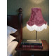 Wine Red Brocade Fabric Scalloped Bottom Lampshades