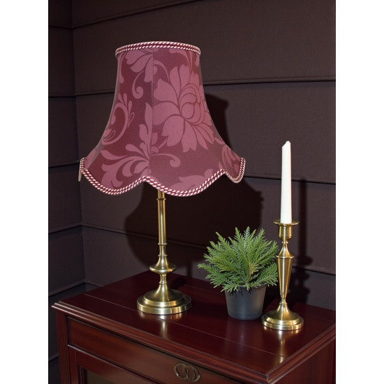 Wine Red Brocade Modern Fabric Lampshade
