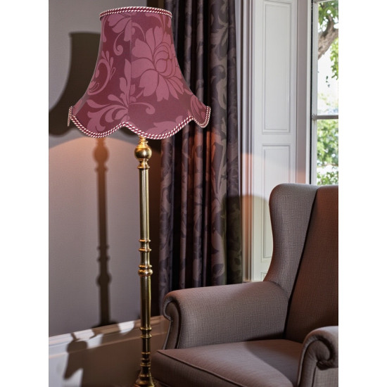 Wine Red Brocade Modern Fabric Lampshade