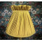 Antique Gold Ruffled Top Fabric Tapered Empire Lampshade