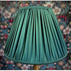 Dark Green Gathered Fabric Tapered Empire Lampshade