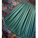 Dark Green Gathered Fabric Lampshade