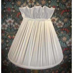 Ivory Cream Ruffled Top Fabric Lampshade Ivory Cream Ruffled Top Fabric Lampshade