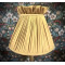 Light Gold Ruffled Top Fabric Lampshade