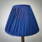Navy Blue Gathered Fabric Lampshade