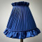 Navy Blue Ruffled Fabric Lampshade