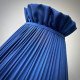 Navy Blue Ruffled Top Fabric Lampshade