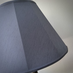 Pewter Grey Fabric Tapered Empire Lampshade Pewter Grey Fabric Tapered Empire Lampshade