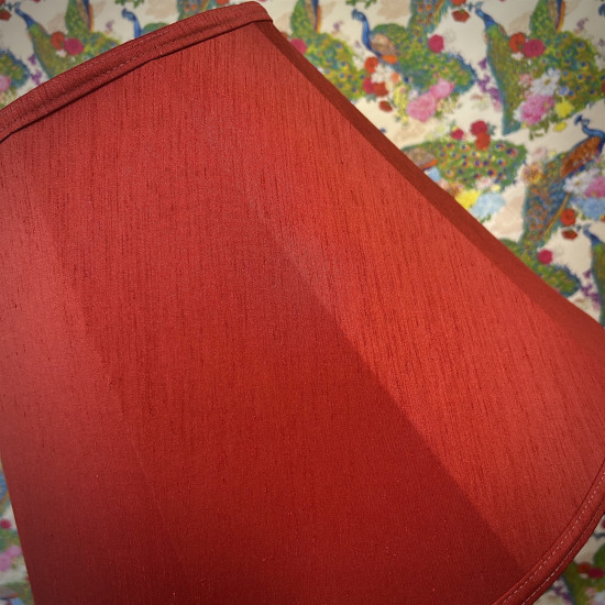 Red Fabric Tapered Empire Lampshade Red Fabric Tapered Empire Lampshade