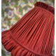 Rosso Red Ruffled Fabric Lampshade