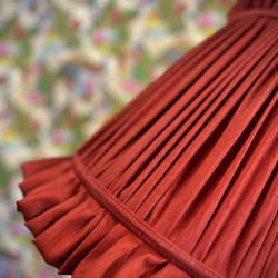 Rosso Red Ruffled Fabric Lampshade Rosso Red Ruffled Fabric Lampshade