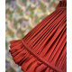Rosso Red Ruffled Fabric Lampshade