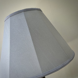 Silver Grey Fabric Tapered Empire Lampshade Silver Grey Fabric Tapered Empire Lampshade