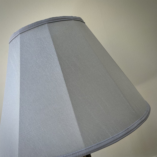 Silver Grey Fabric Tapered Empire Lampshade Silver Grey Fabric Tapered Empire Lampshade
