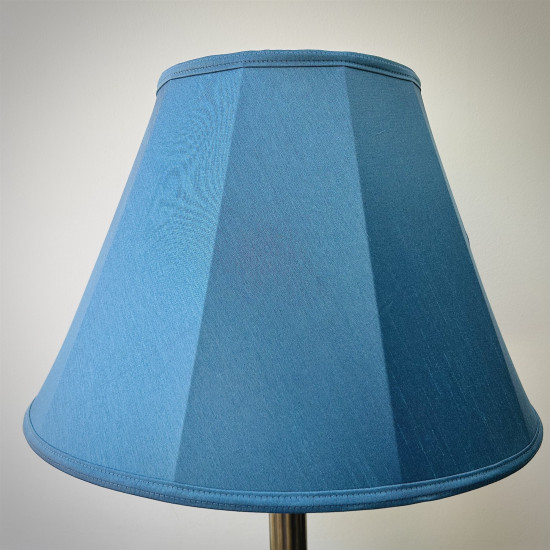 Slate Blue Fabric Tapered Empire Lampshade Slate Blue Fabric Tapered Empire Lampshade