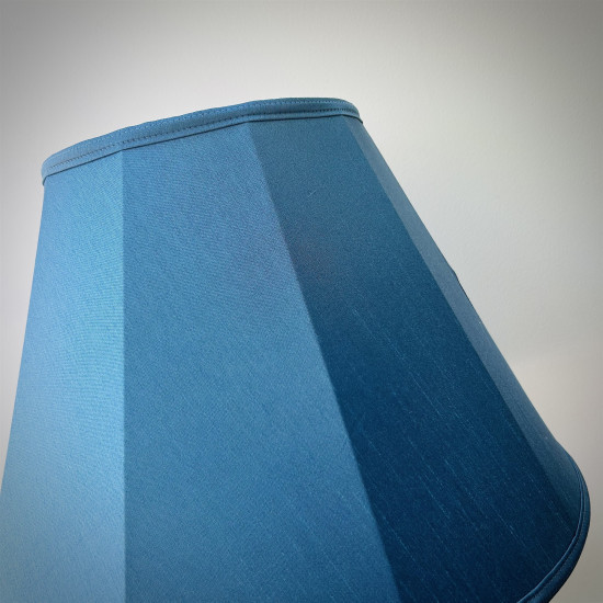 Slate Blue Fabric Tapered Empire Lampshade Slate Blue Fabric Tapered Empire Lampshade