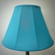 Teal Azure Blue Fabric Tapered Empire Lampshade Teal Azure Blue Fabric Tapered Empire Lampshade