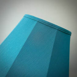Teal Azure Blue Fabric Tapered Empire Lampshade Teal Azure Blue Fabric Tapered Empire Lampshade